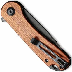 CIVIVI Knives CIVIVI Elementum Knife C907U - Black Stonewash D2 Drop Point - Cuibourtia Wood - Liner Lock Flipper Folder -Cheap Case Knives Store WE C907U CLOSED BACK