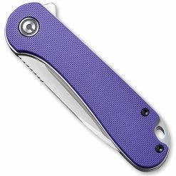 CIVIVI Knives CIVIVI Elementum Knife C907V - Satin D2 Drop Point - Purple G10 - Liner Lock Flipper Folder -Cheap Case Knives Store WE C907V CLOSED BACK