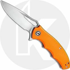 CIVIVI Knives CIVIVI Little Fiend Knife C910B - Satin D2 Drop Point - Orange G10 - Liner Lock Flipper Folder