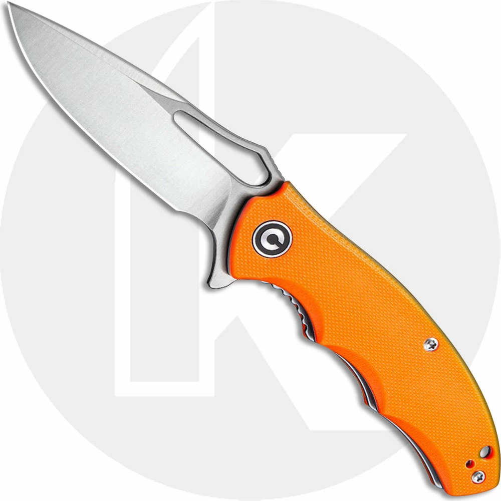 CIVIVI Knives CIVIVI Little Fiend Knife C910B - Satin D2 Drop Point - Orange G10 - Liner Lock Flipper Folder 3 CIVIVI Knives CIVIVI Little Fiend Knife C910B - Satin D2 Drop Point - Orange G10 - Liner Lock Flipper Folder