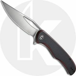 CIVIVI Knives CIVIVI Shredder Knife C912B - Satin D2 Clip Point - Red / Black G10 - Liner Lock Flipper Folder