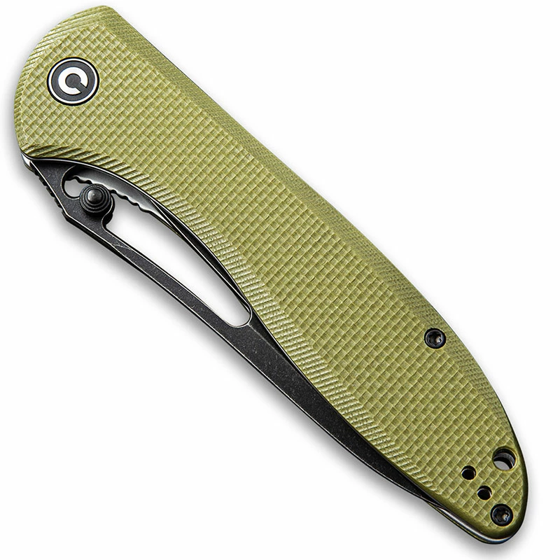 CIVIVI Knives CIVIVI Picaro C916A - Black Stonewash D2 Drop Point - OD Green G10 - Liner Lock Folder 3 CIVIVI Knives CIVIVI Picaro C916A - Black Stonewash D2 Drop Point - OD Green G10 - Liner Lock Folder - Image 2