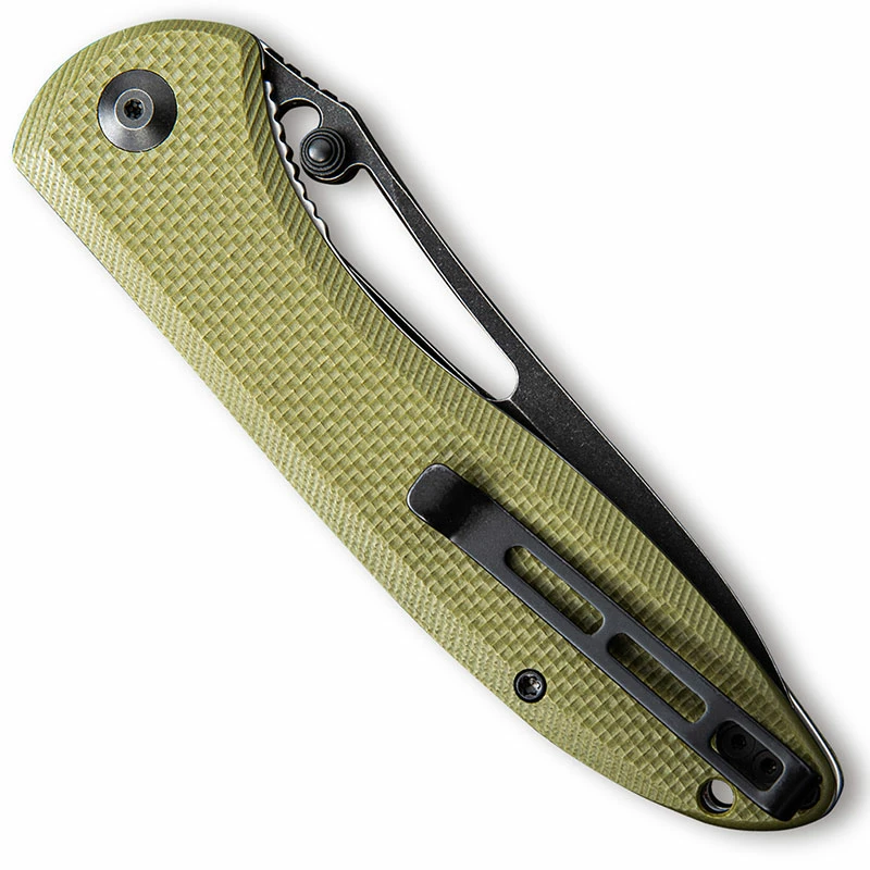 CIVIVI Knives CIVIVI Picaro C916A - Black Stonewash D2 Drop Point - OD Green G10 - Liner Lock Folder 4 CIVIVI Knives CIVIVI Picaro C916A - Black Stonewash D2 Drop Point - OD Green G10 - Liner Lock Folder - Image 3