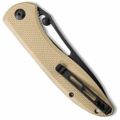 CIVIVI Knives CIVIVI Picaro C916B - Black Stonewash D2 Drop Point - Tan G10 - Liner Lock Folder -Cheap Case Knives Store WE C916B CLOSED FRONT