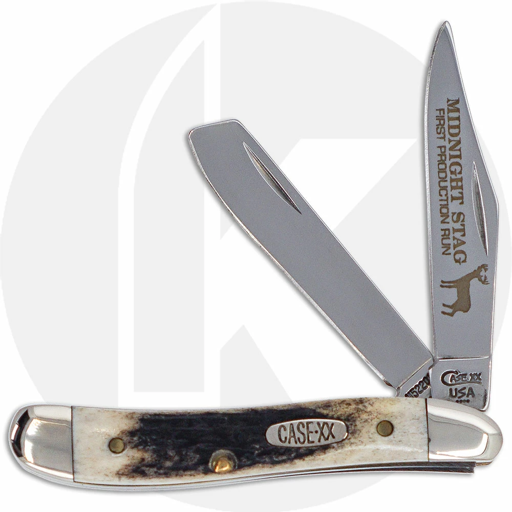 Case Trapper Nut Knife 02170 - Midnight Stag - First Production Run - M5220 1 / 2SS - Discontinued - BNIB 3 Case Trapper Nut Knife 02170 - Midnight Stag - First Production Run - M5220 1 / 2SS - Discontinued - BNIB