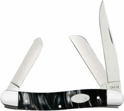 Case Medium Stockman Knife 23671 Black Pearl Kirinite 10318SS