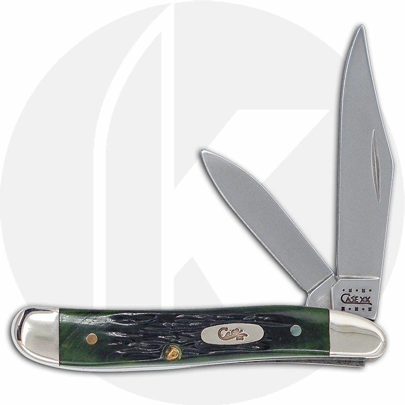 Case Peanut Knife 03504 - Hunter Green Bone - 6220SS - Discontinued - BNIB 3 Case Peanut Knife 03504 - Hunter Green Bone - 6220SS - Discontinued - BNIB