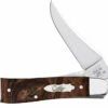 Case RussLock Knife 64068 - Brown Maple Burl Wood - 71953LSS