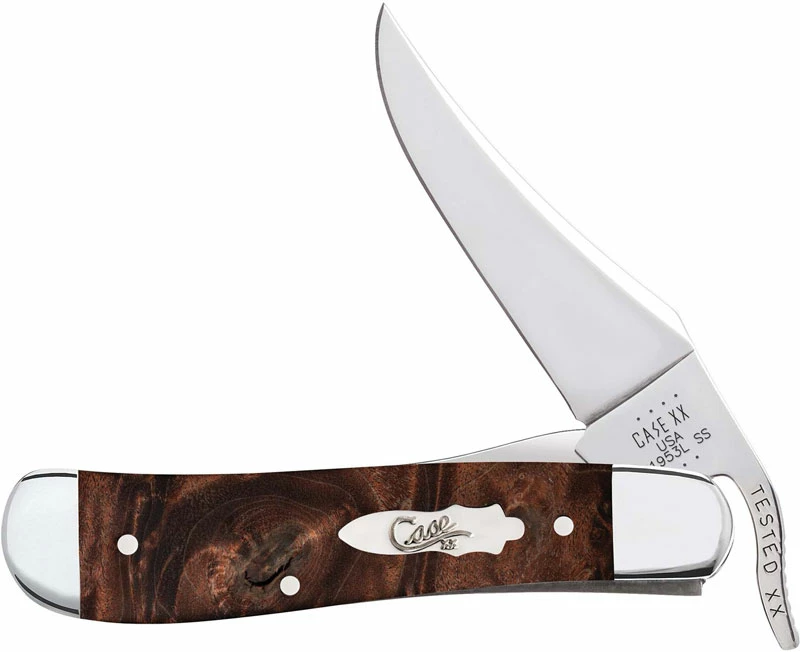 Case RussLock Knife 64068 - Brown Maple Burl Wood - 71953LSS 3 Case RussLock Knife 64068 - Brown Maple Burl Wood - 71953LSS