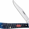Case Slimline Trapper Knife 07323 Navy Blue Bone 61048SS