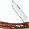 Case Sod Buster Jr Knife 07396 Pocket Worn Harvest Orange Bone 6137SS