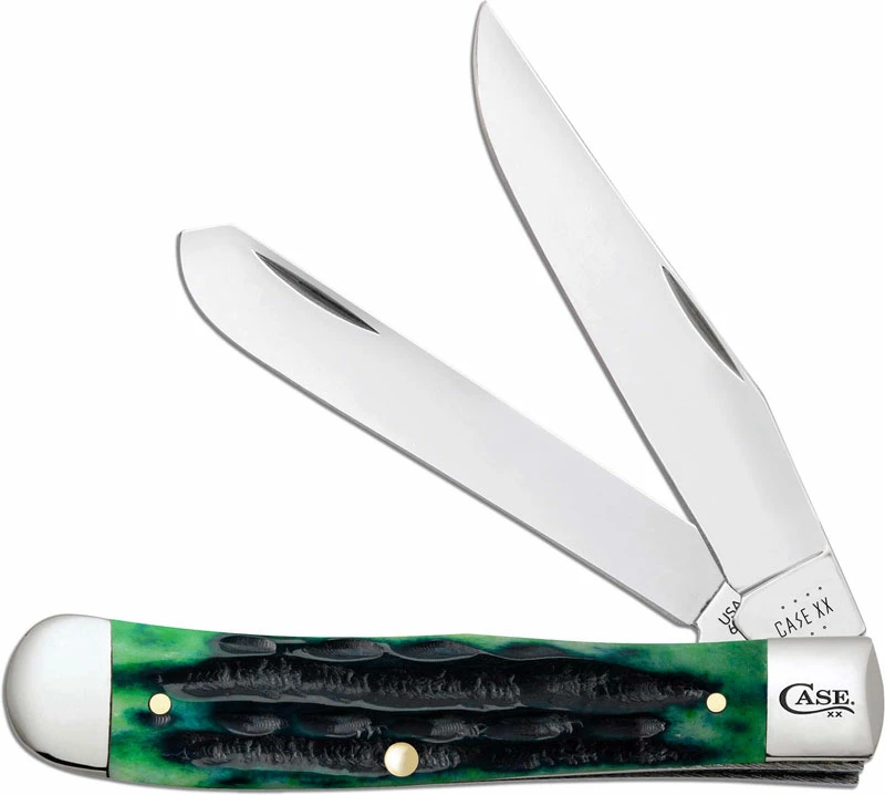 Case Trapper Knife 75830 - Hunter Green Bone - 6254SS 3 Case Trapper Knife 75830 - Hunter Green Bone - 6254SS