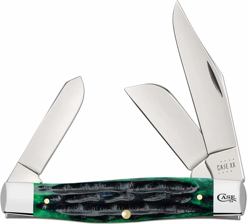 Case Large Stockman Knife 75833 - Hunter Green Bone - 6375SS 3 Case Large Stockman Knife 75833 - Hunter Green Bone - 6375SS