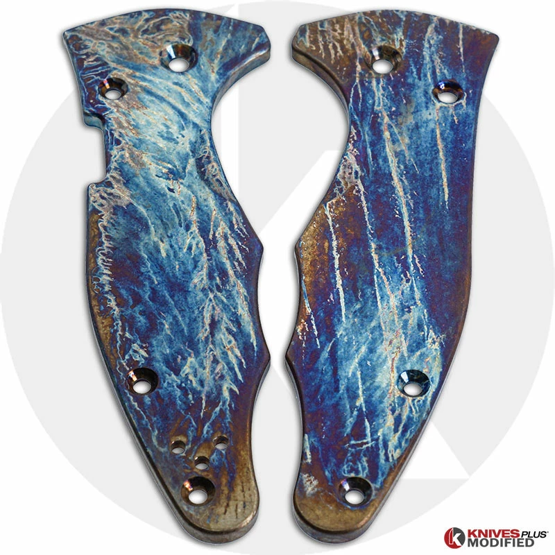 MODIFIED Spyderco Yojimbo 2 Knife With Acid Stonewash & Titanium Flytanium Scales - MAYHEM FINISH 7 MODIFIED Spyderco Yojimbo 2 Knife With Acid Stonewash & Titanium Flytanium Scales - MAYHEM FINISH - Image 5