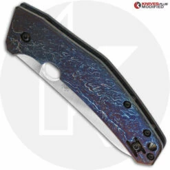 MODIFIED Spyderco SpydieChef C211TIP Knife - MAYHEM FINISH -Cheap Case Knives Store KP C211TIP MAYHEM CLOSED FRONT