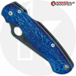 MODIFIED Spyderco Para Military 2 Knife With Acid Stonewash + KP Titanium Scales MAYHEM FINISH -Cheap Case Knives Store KP C85 5 CLOSED FRONT 1