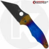MODIFIED Spyderco Yojimbo 2 Black DLC Knife + KP Titanium Super Nova Scales -Cheap Case Knives Store KP C85GP2 10 OPEN FRONT