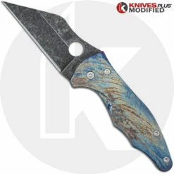 MODIFIED Spyderco Yojimbo 2 Knife With Acid Stonewash & Titanium Flytanium Scales - MAYHEM FINISH 11 MODIFIED Spyderco Yojimbo 2 Knife With Acid Stonewash & Titanium Flytanium Scales - MAYHEM FINISH -Cheap Case Knives Store KP C85GP2 3 OPEN FRONT NEW 2 LOGO