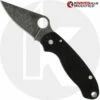MODIFIED Spyderco Para 3 Knife ACID WASH Blade Black G10 -Cheap Case Knives Store KP PARA3 2 NEW OPEN FRONT LOGO