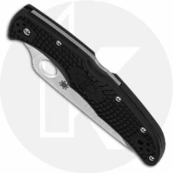 Spyderco Endura 4 Knife, Part Serrated, SP-C10PSBK -Cheap Case Knives Store SP C10PSBK CLOSED FRONT