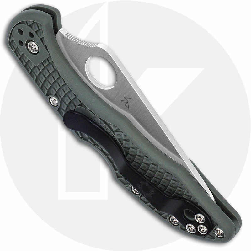 Spyderco Knives: Spyderco Delica 4 Knife, Part Serrated, Foliage Green, SP-C11PSFG 5 Spyderco Knives: Spyderco Delica 4 Knife, Part Serrated, Foliage Green, SP-C11PSFG - Image 3