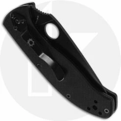 Spyderco Tenacious, Black Part Serrated, SP-C122GBBKPS -Cheap Case Knives Store SP C122GBBKPS CLOSED BACK