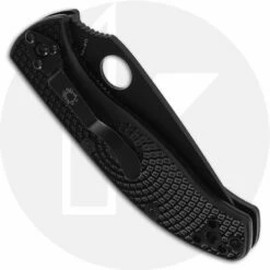 Spyderco Tenacious Lightweight C122PSBBK - Value Folder - Part Serrated Black Blade - Liner Lock - Black FRN -Cheap Case Knives Store SP C122PSBBK CLOSED BACK