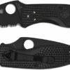 Spyderco Persistence Lightweight C136PSBBK - Black Part Serrated - Black FRN - Liner Lock Folder -Cheap Case Knives Store SP C136PSBBK