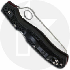 Spyderco Rescue 3 Lightweight - C14FSBKRD3 - Thin Red Line - Serrated - Black / Red FRN -Cheap Case Knives Store SP C14FSBKRD3 CLOSED BACK