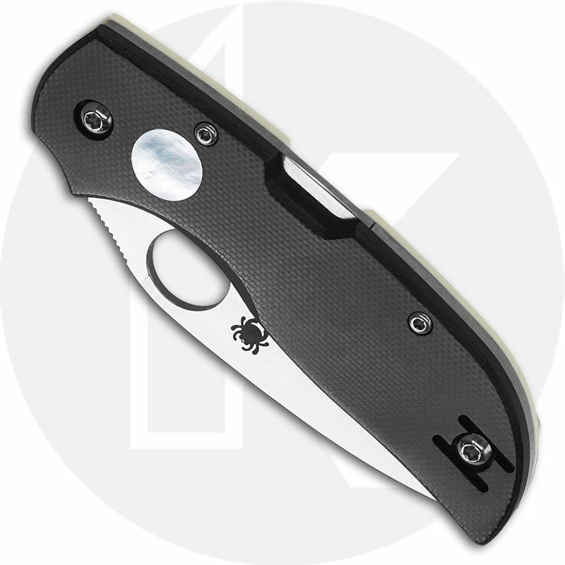 Spyderco Chaparral Sun And Moon C152GSMP - White G10 Side With Red Sun Inlay - Black G10 Side With Pearl Moon Inlay - Lock Back 4 Spyderco Chaparral Sun And Moon C152GSMP - White G10 Side With Red Sun Inlay - Black G10 Side With Pearl Moon Inlay - Lock Back - Image 2