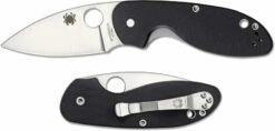 Spyderco C216GP Efficient Knife, 3.0 Inch Drop Point Blade, Black G10 Handle -Cheap Case Knives Store SP C216GP