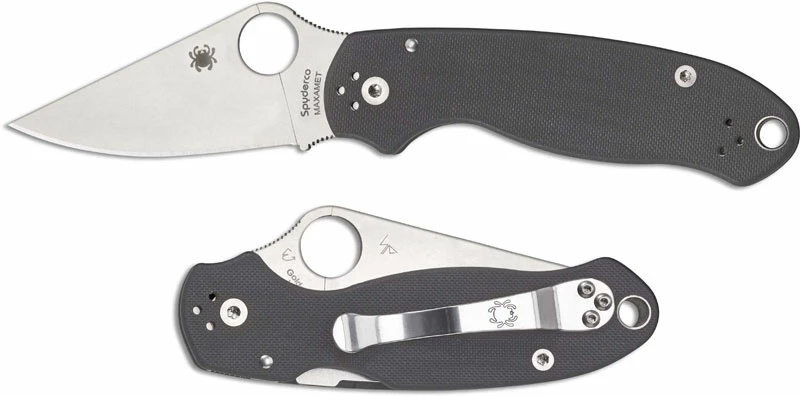Spyderco C223GPDGY Para 3 Maxamet Gray G10 Compression Lock Folder USA Made 6 Spyderco C223GPDGY Para 3 Maxamet Gray G10 Compression Lock Folder USA Made - Image 4