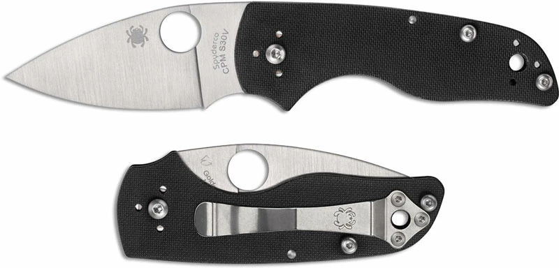 Spyderco Lil Native G10 SLIPIT Knife - C230NLGP - Non Locking Leaf Blade - Black G10 - USA Made 3 Spyderco Lil Native G10 SLIPIT Knife - C230NLGP - Non Locking Leaf Blade - Black G10 - USA Made