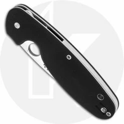 Spyderco C245GP Emphasis Knife - 3.61 Inch Drop Point - Black G10 - Liner Lock -Cheap Case Knives Store SP C245GP CLOSED FRONT