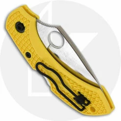 Spyderco Dragonfly2 Salt Knife, Serrated, SP-C28SYL2 -Cheap Case Knives Store SP C28SYL2 CLOSED BACK