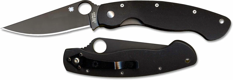 Spyderco Knives: Spyderco Black Military Knife, SP-C36GPBK 6 Spyderco Knives: Spyderco Black Military Knife, SP-C36GPBK - Image 4