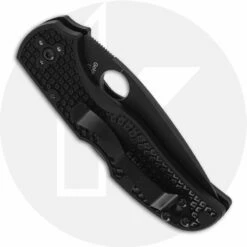 Spyderco Native 5 FRN Knife C41PBBK5 Black DLC Plain Edge Blade Black FRN Lock Back USA Made -Cheap Case Knives Store SP C41PBBK5 CLOSED BACK