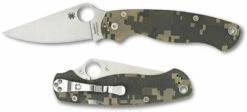 Spyderco Para Military 2 C81GPCMO2 - Satin CPM S45VN - Camo G10 - Compression Lock - USA Made -Cheap Case Knives Store SP C81GPCMO2