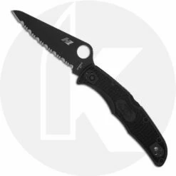 Spyderco Pacific Salt 2 C91SBBK2 - Serrated Black H1 Blade - Black FRN - Lock Back